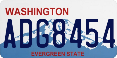 WA license plate ADG8454