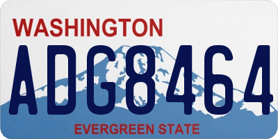 WA license plate ADG8464
