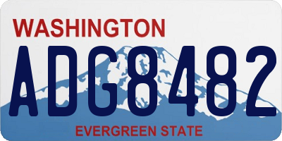 WA license plate ADG8482