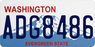 WA license plate ADG8486