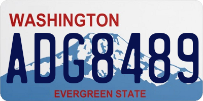 WA license plate ADG8489