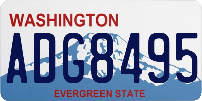 WA license plate ADG8495