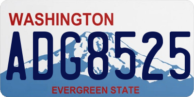 WA license plate ADG8525
