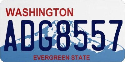 WA license plate ADG8557