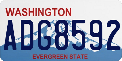 WA license plate ADG8592