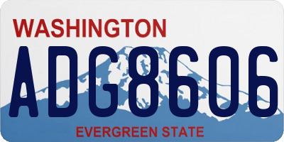WA license plate ADG8606