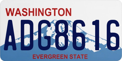 WA license plate ADG8616
