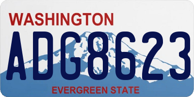WA license plate ADG8623