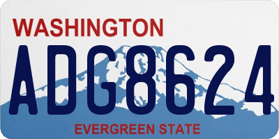 WA license plate ADG8624