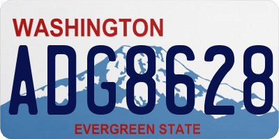 WA license plate ADG8628