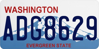 WA license plate ADG8629