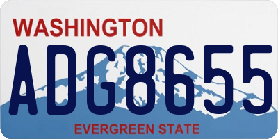 WA license plate ADG8655