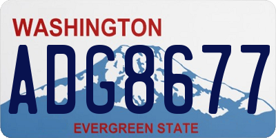 WA license plate ADG8677