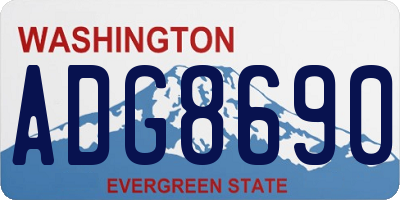 WA license plate ADG8690