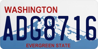 WA license plate ADG8716