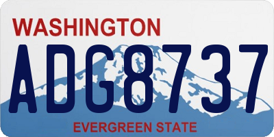 WA license plate ADG8737
