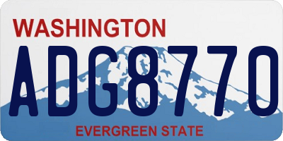 WA license plate ADG8770