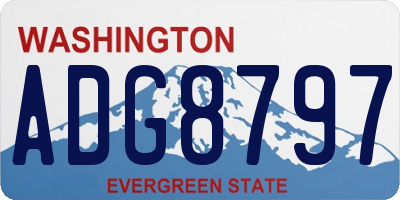 WA license plate ADG8797
