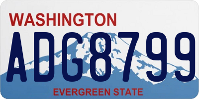 WA license plate ADG8799