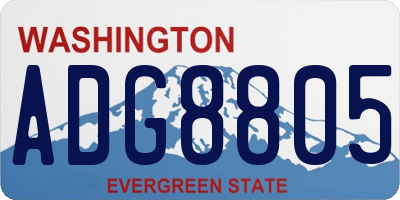 WA license plate ADG8805