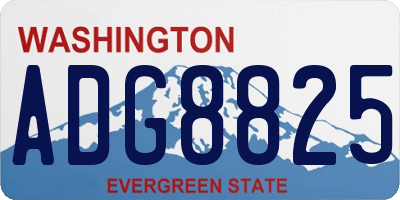 WA license plate ADG8825