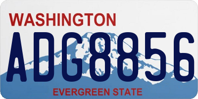 WA license plate ADG8856