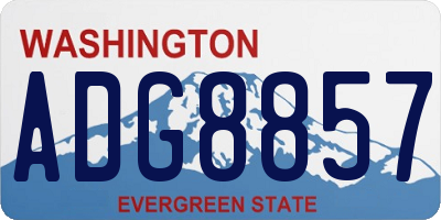 WA license plate ADG8857