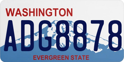 WA license plate ADG8878