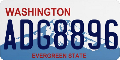 WA license plate ADG8896