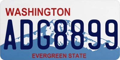 WA license plate ADG8899