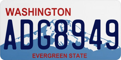 WA license plate ADG8949