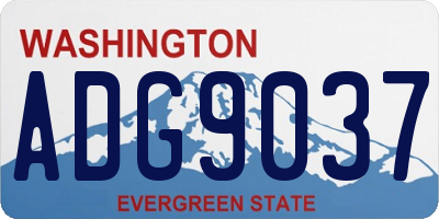WA license plate ADG9037