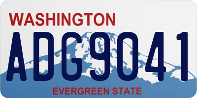 WA license plate ADG9041