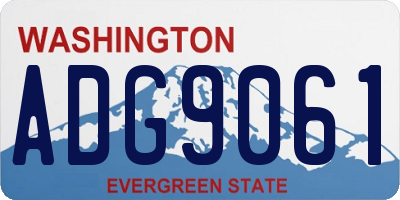 WA license plate ADG9061