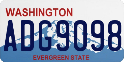 WA license plate ADG9098