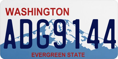 WA license plate ADG9144