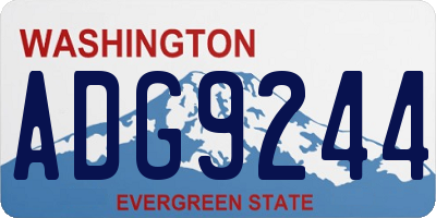 WA license plate ADG9244