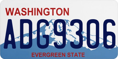 WA license plate ADG9306