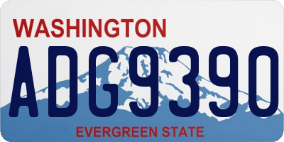 WA license plate ADG9390