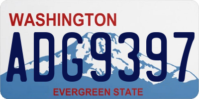 WA license plate ADG9397