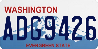 WA license plate ADG9426