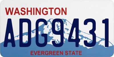 WA license plate ADG9431