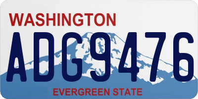 WA license plate ADG9476