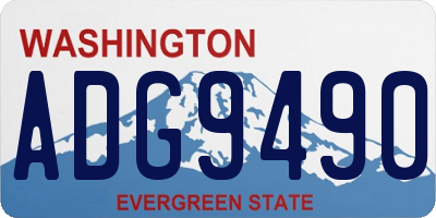 WA license plate ADG9490