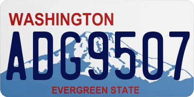 WA license plate ADG9507