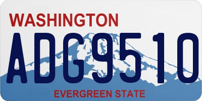 WA license plate ADG9510
