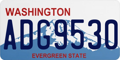 WA license plate ADG9530