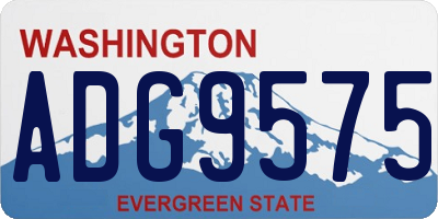 WA license plate ADG9575