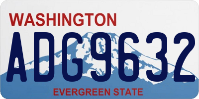 WA license plate ADG9632