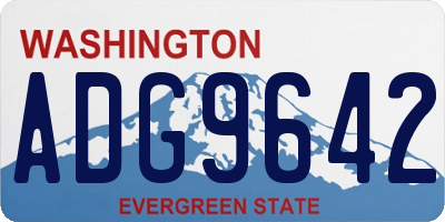WA license plate ADG9642